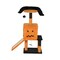 39.4" Halloween Cat Tree, Cat Tower Cat Tree for Indoor Cats with Spacious Cat Condo, Sisal Scratching Posts, Hanging Toys, Orange & Black